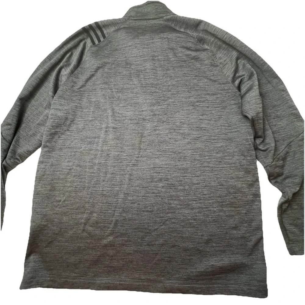 Adidas Golf Men's Sweatshirt Grey and Black Fleece Lined 1/4 Zip Athletic XL